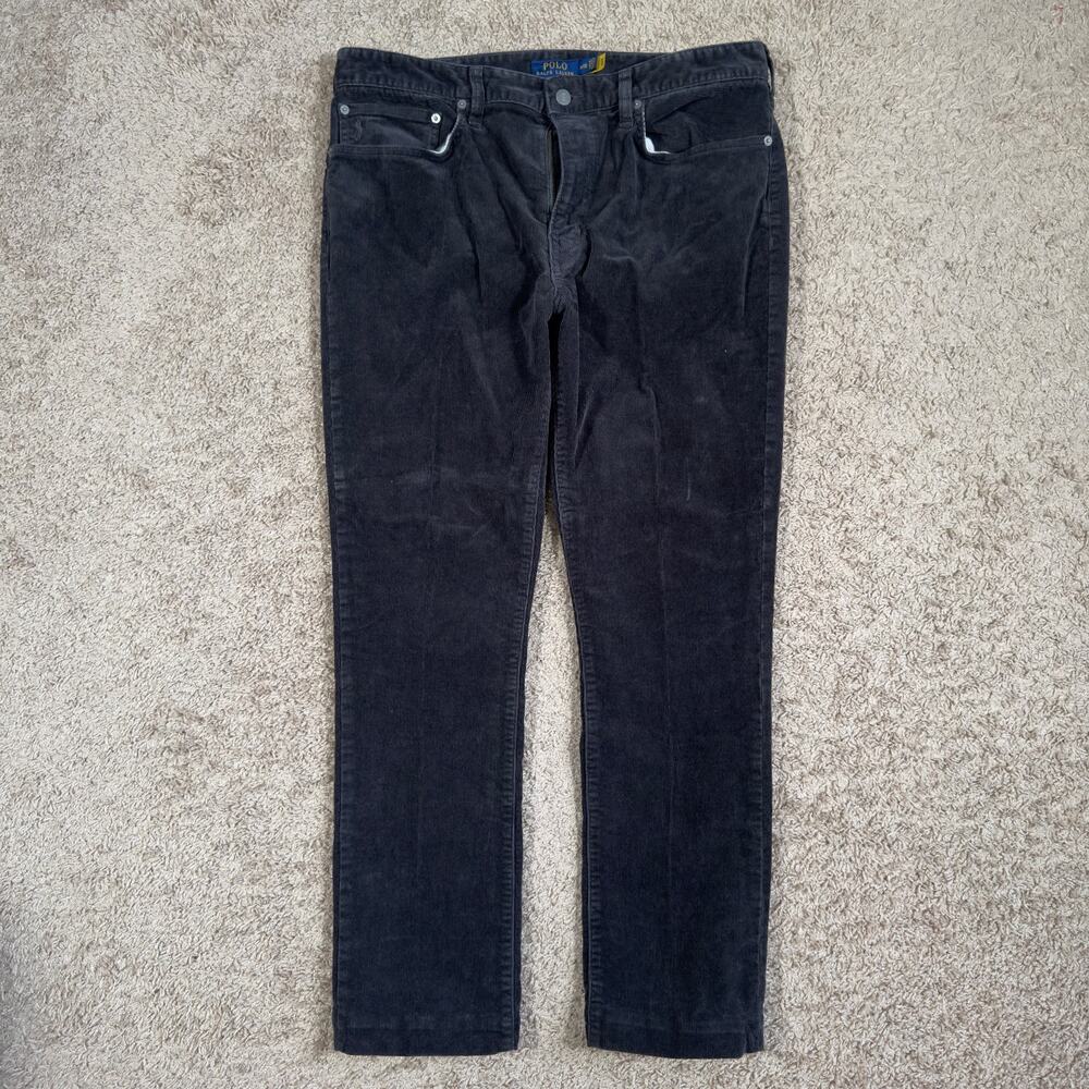 Polo Ralph Lauren Pants Men 36x32 (36x30) corduroy Varick Slim Straight Grey